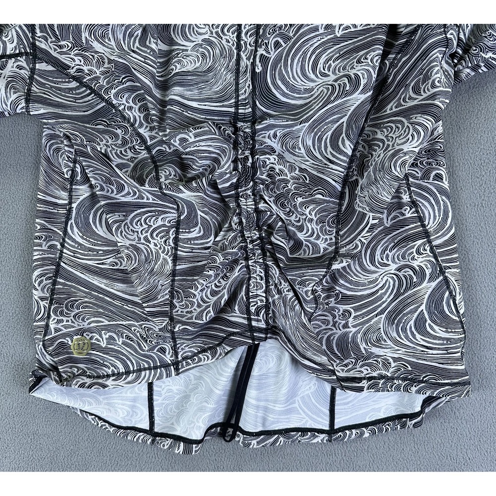 Lululemon Shirt 12 Black White On Pace Seawheeze 2018 Waves Alpine Running - Picture 5 of 6